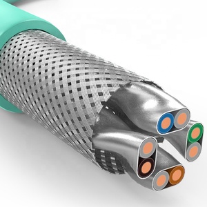 สายเคเบิลเครือข่าย Cat 8 2000MHz ราคาต่อเมตร SFTP CAT8ป้องกันคู่ CAT8สายแลนอีเทอร์เน็ต1000FT กลางแจ้ง - Product Image 2