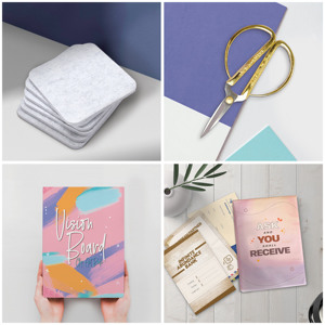 Özel baskı vizyon kurulu keçe kurulu ile sanat resmi kitap kiti Set kullanıcı kılavuzu ve klip makas pimleri tezahür kartları - Product Image 5