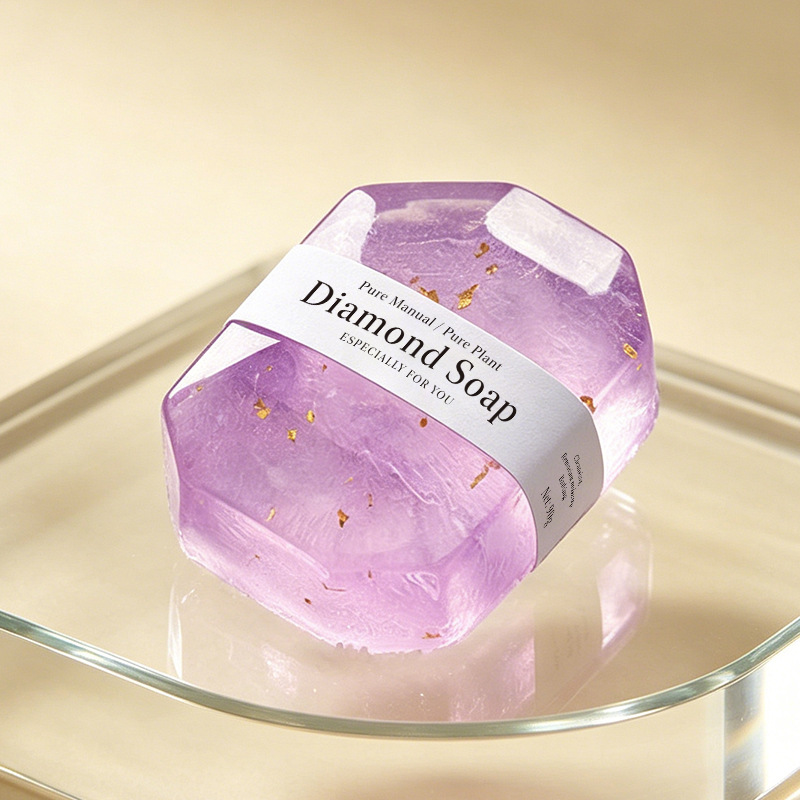 Savon à la feuille d'or et au diamant violet