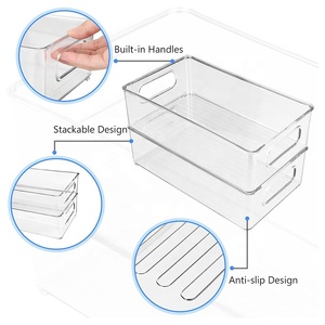 Multifunctional PET Refrigerator Storage Box Freezer Storage Organizer <strong>Bins</strong> for Kitchen - Product Image 3
