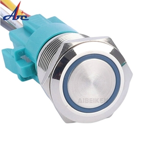 Momentary không thấm nước cơ khí kim loại on off 5 pin xe khai thác kết nối 12V LED 19 Mét push button chuyển - Product Image 1