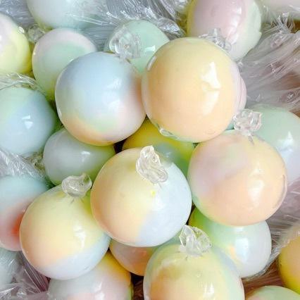 4Color gradient crispy handmade ball (ribbon finished product)