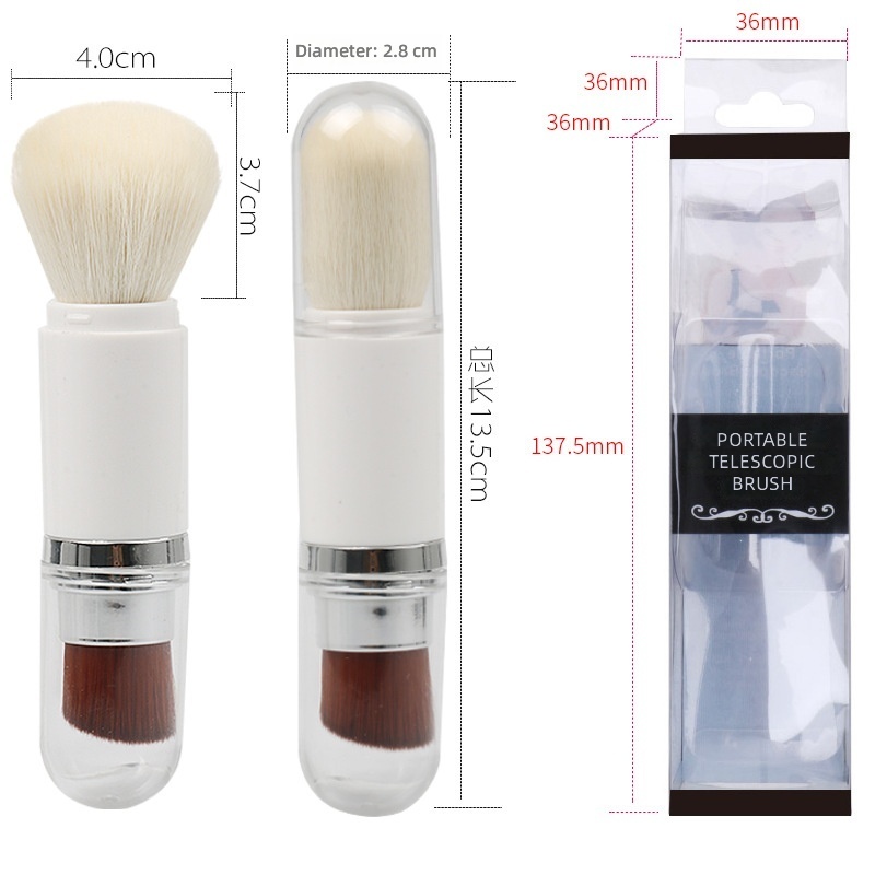 Retractable brush style b-silver-2-in-1 set-pvc packaging