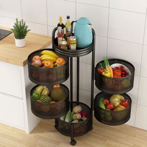 Wholesale Price 3 <strong>4</strong> 5 <strong>Tier</strong> <strong>Rack</strong> Multi Layer Rotatable Storage Vegetable Basket 360 Degree <strong>Rotating</strong> Baskets <strong>Rack</strong> - Product Image 3
