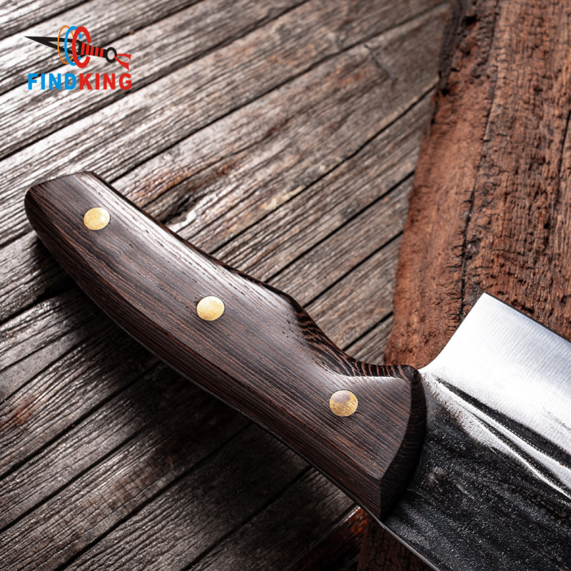 Ultra Sharp 3mm Blade Full Tang Forged High-carbon Steel Wenge Wood Handle Kitchen Knives Chinese Chef Cleaver Butcher Knife