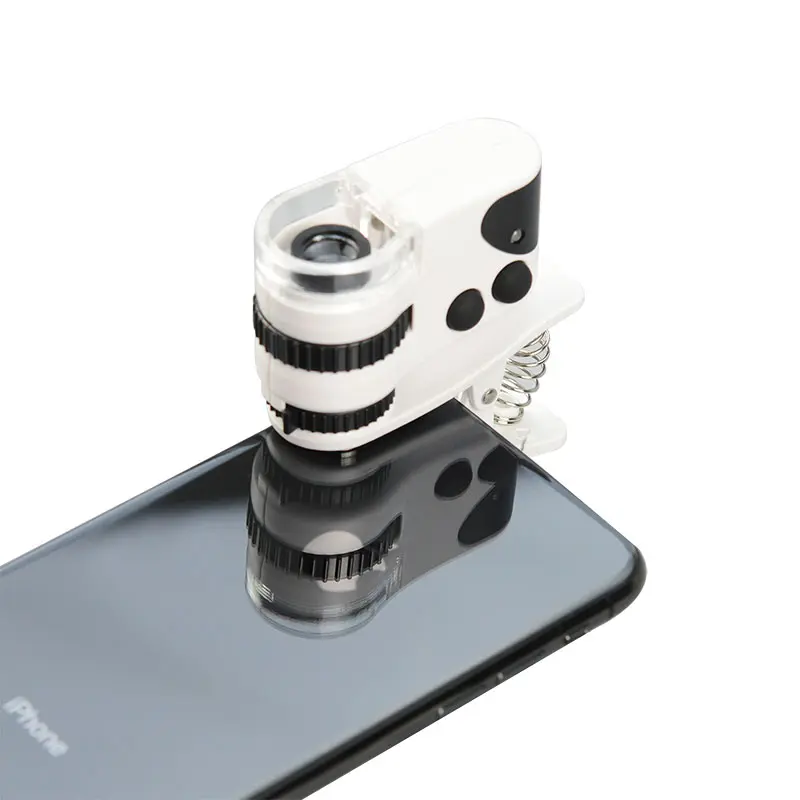 NO.MPK15-CL50X lente d'ingrandimento 50X con Clip per telefono, Mini microscopio universale per cellulare