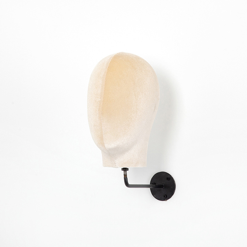 Beige velvet head + black handle 15cm