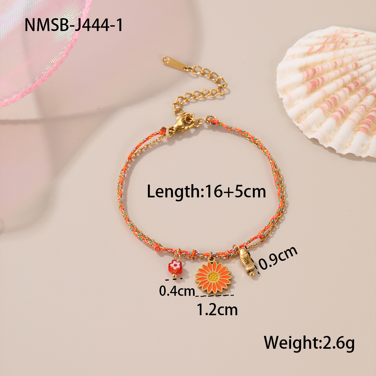 NMSB-J444-1 orange bracelet
