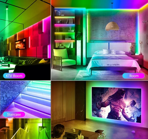 แถบไฟ LED พิกเซล DC5V WS2812 30/60D/เมตรสามารถตั้งโปรแกรมได้แถบไฟ RGB แบบสมาร์ทสามารถระบุที่อยู่ได้ SMD5050แบบแยก - Product Image 6