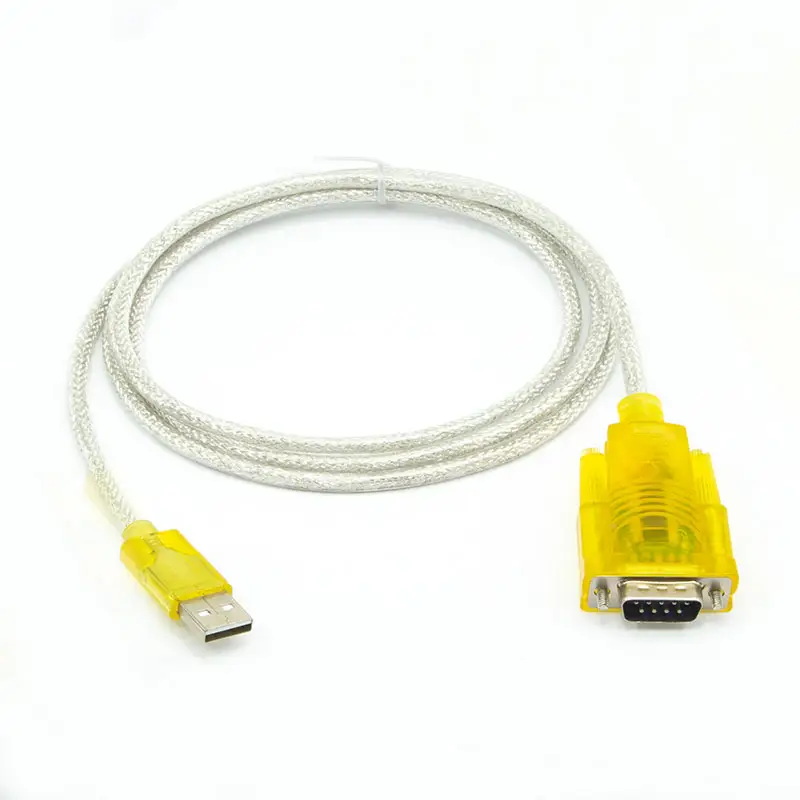 Kustomisasi kualitas tinggi Chip USB CH340/PL2303/FTDI ke RS232 kabel Serial USB ke DB9 Pin COM Port USB ke RS232 Converter