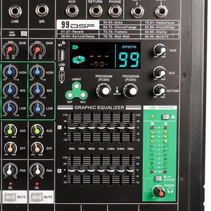 Interfaz de audio del mezclador de 8 canales con funciones USB de registro BT MP3 para Party DJ 3 Band EQ, 99 DSP Mini consola de mezcla de sonido - Product Image 2