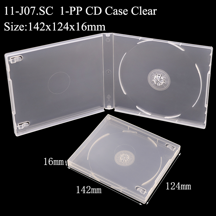 J07:16mm 1-PP Estuche para CD Transparente