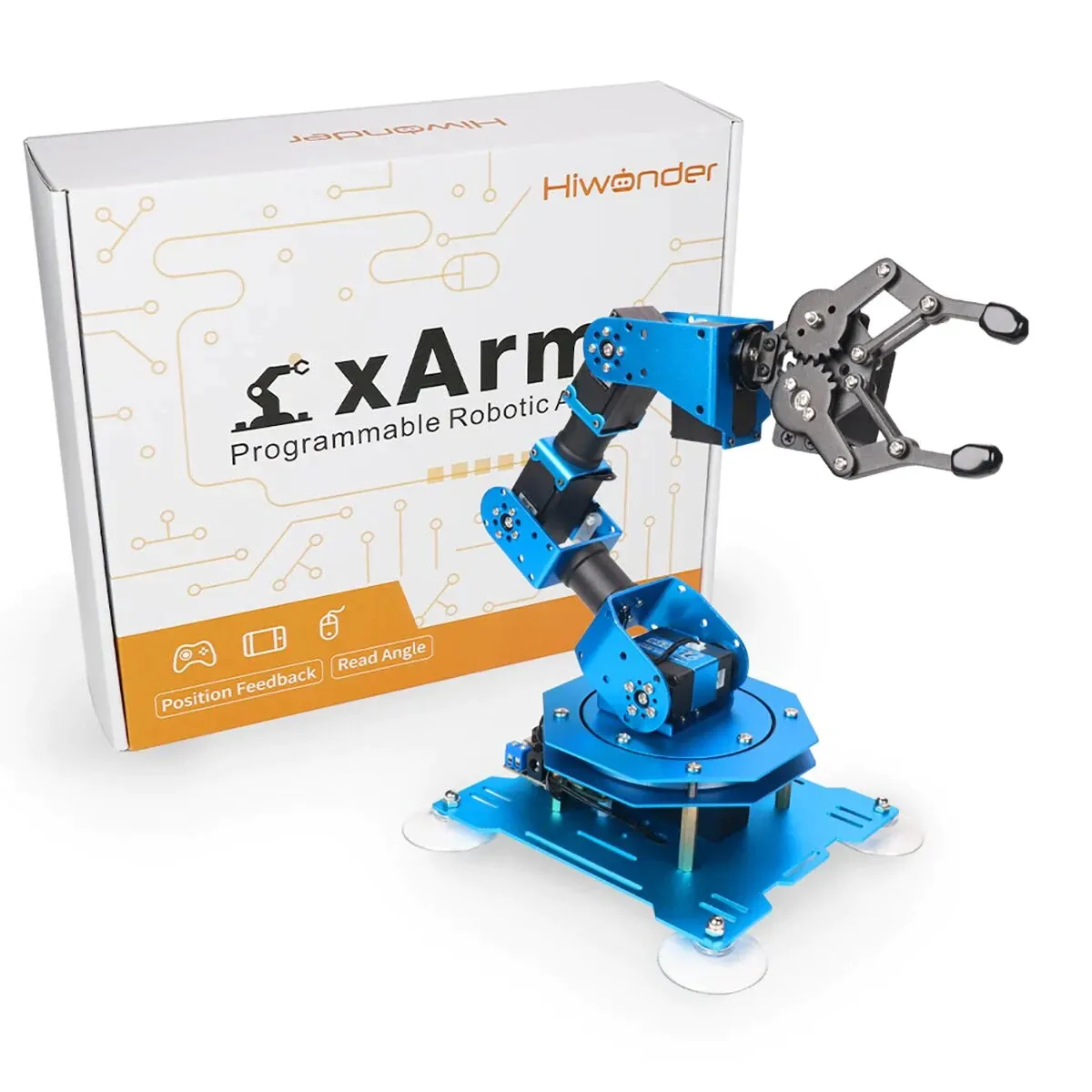 ประกอบ XArm UNO 6DOF แขนหุ่นยนต์แขนกลพร้อมชุดเซ็นเซอร์พัฒนารองสำหรับ Arduino