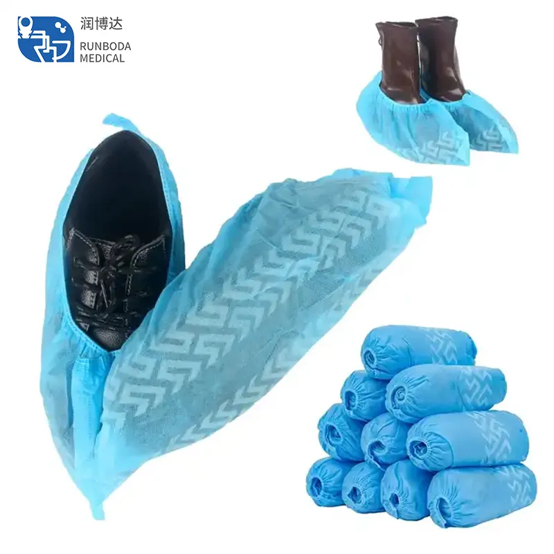 Tek kullanımlık galoş dokunmamış kumaş antislip 100 adet/paket anti kayma tıbbi ayakkabı tek kullanımlık kapakları