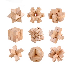 Ahşap klasik çocuk beyin Teaser 3D yap-boz kilidini oyuncak Montessori eğitim sıkıştırmak oyuncaklar çocuklar ve <span class=keywords><strong>Aults</strong></span> için