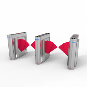 TAI HENG Automatic Wing Barrier Gate <strong>Entry</strong> ESD Flap Turnstile Biometric Access Control Time Attendance System - Product Image 4