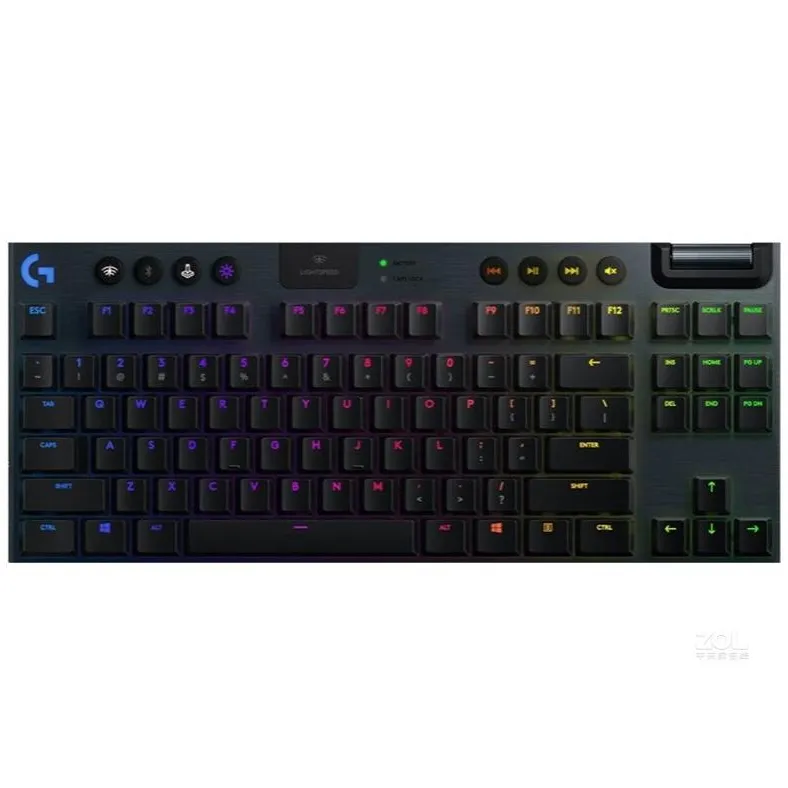 Logitech (G) G913 TKL Bluetooth Wireless Wired Three-mode Mechanical Keyboard RGB backlit high axis no number keyboard