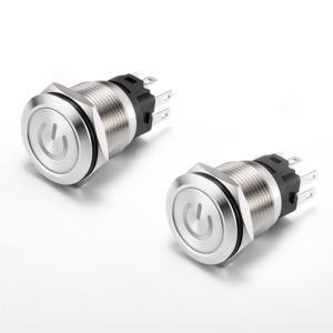 Interruttori a pulsante con supporto per pannello-Design salvaspazio-interruttori a pulsante a LED ad alta corrente per applicazioni potenti - Product Image 1