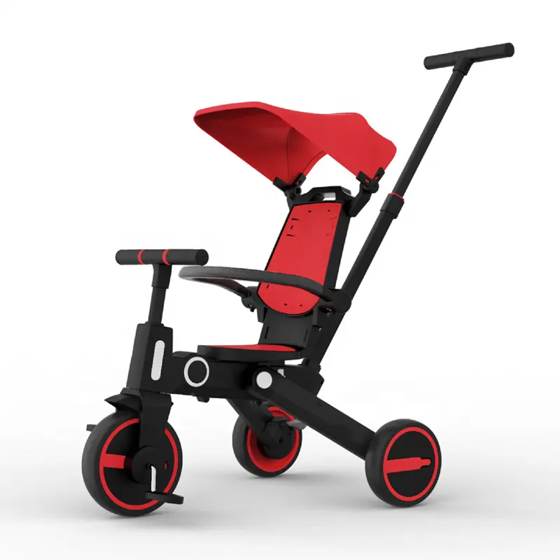 BEBELUX-SL-168 de almacenamiento plegable, asiento de rotación 360, dirección controlada por padres, triciclo para niños de 1,5 a 5 años