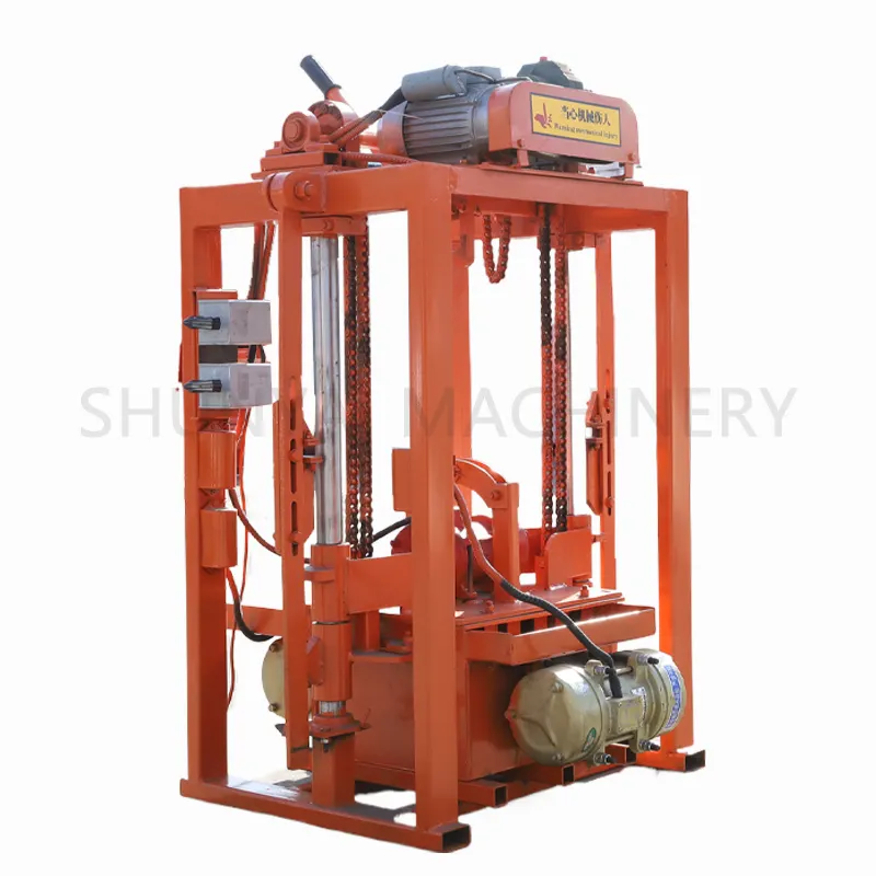 Máquina formadora de blocos de areia para cimento oco SHUNYA marca QM2-45 Máquina para fabricação de tijolos e pavimentação de concreto