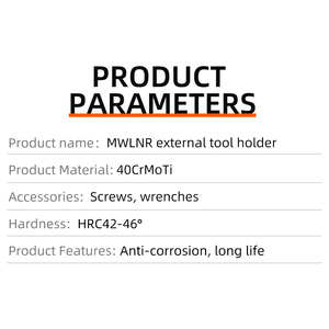 数控车床MWLNR/L 95度外车刀刀架组外切削刀具WNMG刀片车床 - Product Image 5