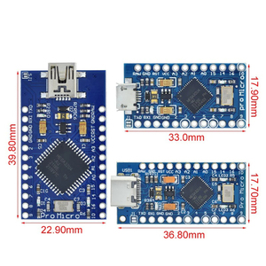 Pro Micro ATmega32U4 5V 16MHz sostituire ATmega328 Pro Mini con 2 righe Pin intestazione per Leonardo Mini interfaccia Usb - Product Image 2