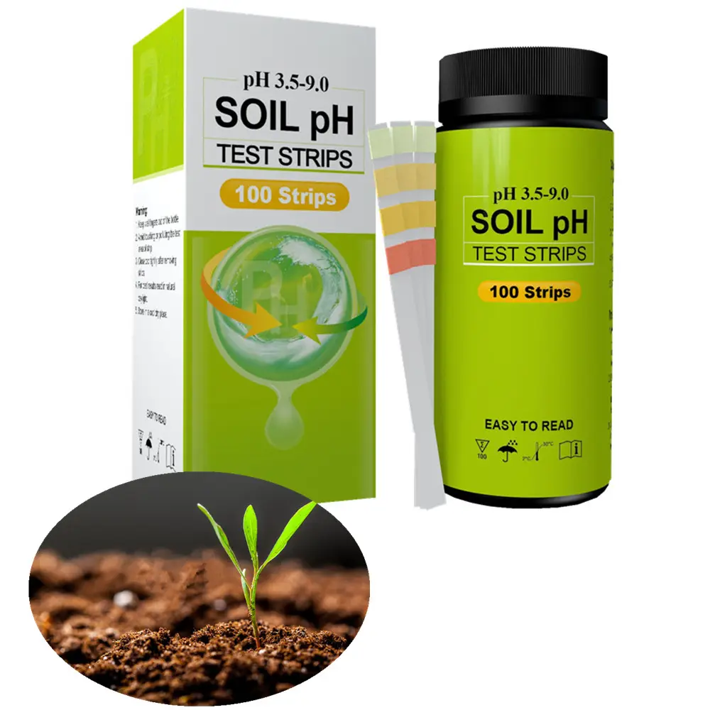 100% genauigkeit boden ph test streifen hydrokultur lösung boden pH meter 3.5-9 pH test kit für gemüse pflanzen OEM