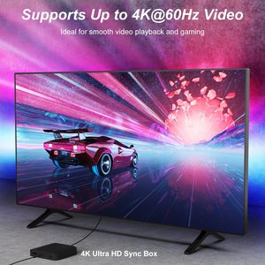 ボタンバージョン4K HDRスマートテレビ同期バックライトストリップ周囲照明キット | 自動適応バックライト & スクリーンカラー同期 - Product Image 6
