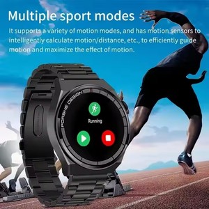 HD экран для Bluetooth Смарт-часы для мужчин бизнес и Спорт Чехол из сплава с операционной системой Android модные умные часы - Product Image 3