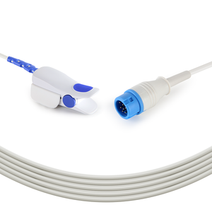 Suministro médico de fábrica Anke 12 Pin Spo2 Sonda Reutilizable Adulto Finger Clip Spo2 Sensor - Product Image 1