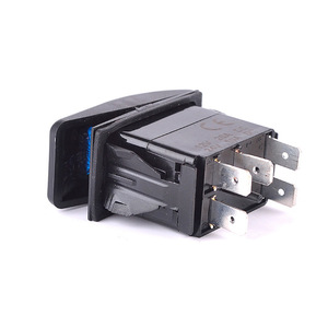 12V 20A SPST 5Pin açik kapali işıklı Rocker anahtarı işıklı mavi LED su geçirmez deniz anahtarı için tekne ATV RZR RV oto - Product Image 2