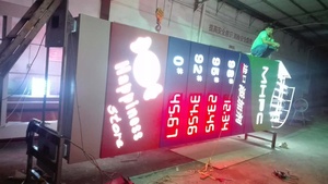 Display del prezzo della benzina Display della temperatura digitale programmabile personalizzato a LED cartellone pubblicitario esterno - Product Image 5