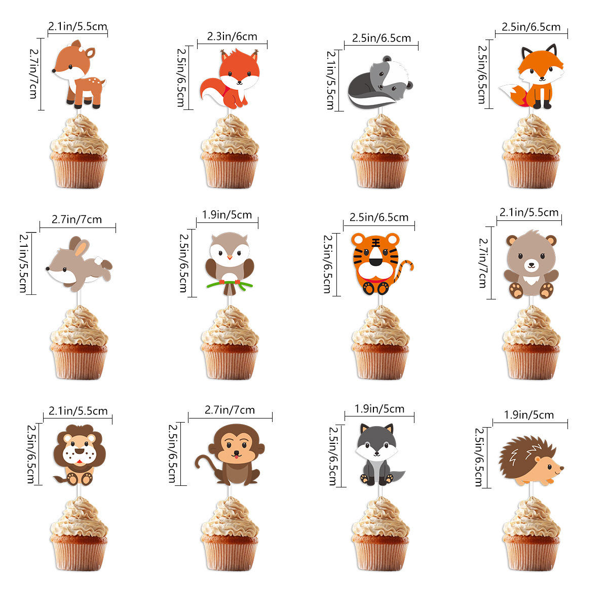 colorful 12 fox hedgehog small cuttings