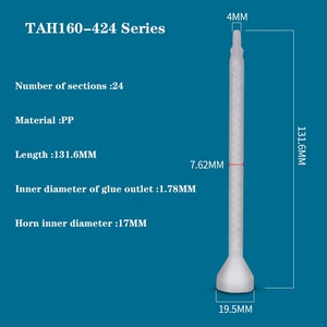 TAH160-424 ซีรี่ส์หัวฉีดผสมอีพ็อกซี่อินไลน์แรงเฉือนสูงสําหรับกาวสองส่วน 4.7 มม. I.D. เครื่องผสมแบบคงที่ - Product Image 4