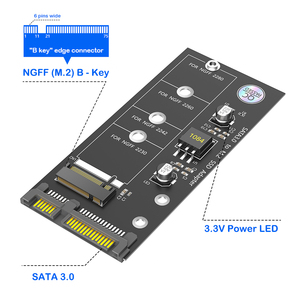 M.2 SSD เป็น SATA3.0อะแดปเตอร์สำหรับ NGFF M2 B key/b + M KEY SSD Converter NGFF M.2 2.5นิ้ว SATA III ไดรเวอร์สำหรับแล็ปท็อปเดสก์ท็อป - Product Image 2