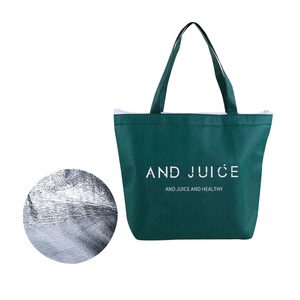 Modische Hot Selling Trendy Praktische Tragbare Vlies-Kühltaschen mit Außen griff und Reiß verschluss - Product Image 1