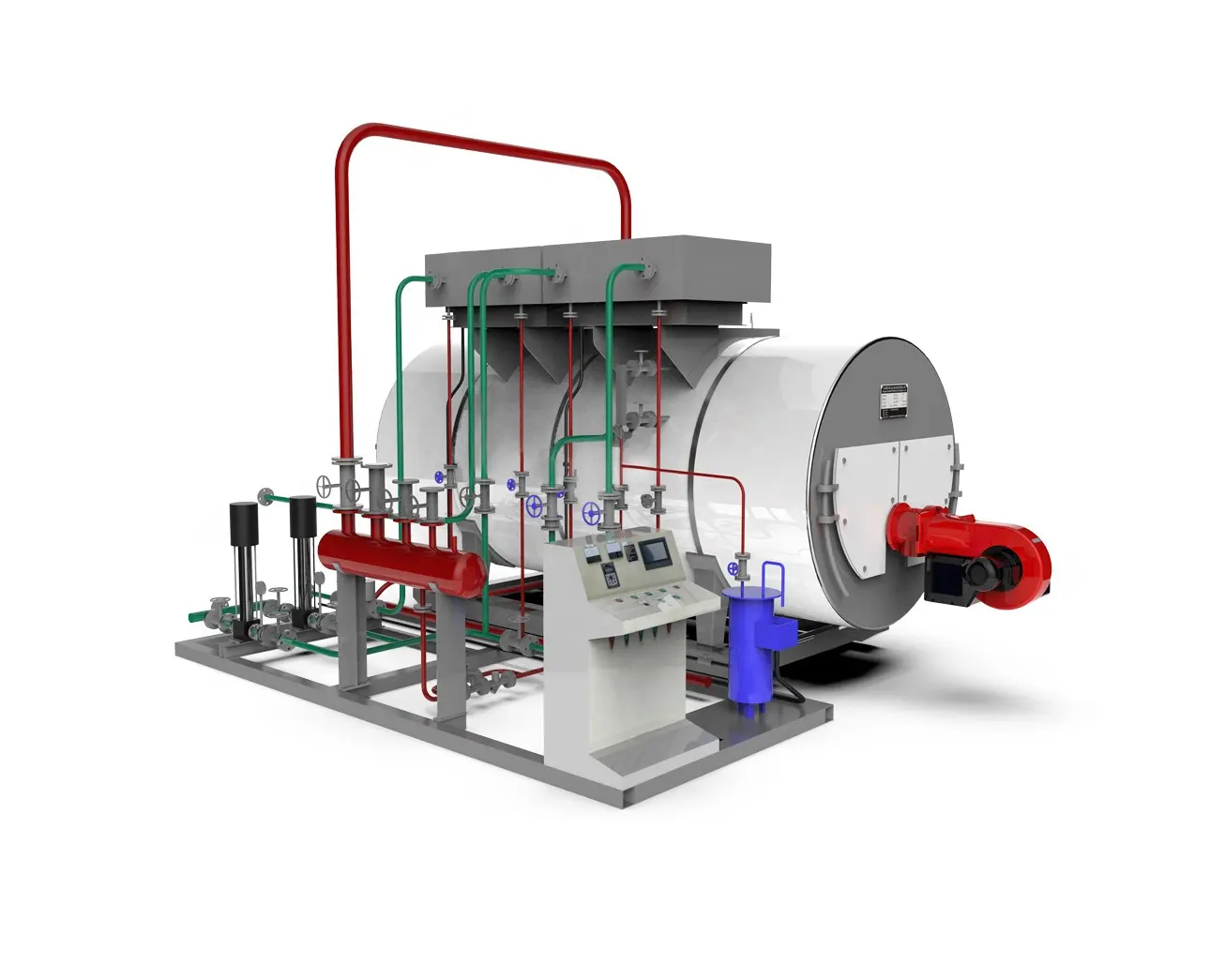 Máquina de caldera de vapor de gas de fábrica de alimentos caldera de vapor de 1 tonelada para aceite comestible de refinería de petróleo