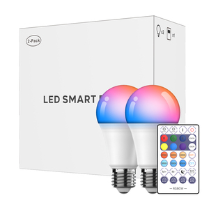 For <strong>UL</strong> Certified 2-Pack Rechargeable LED Smart <strong>Light</strong> Bulbs <strong>9W</strong> Color-Changing with Remote Control Switch E26 Base for Hotels - Product Image 1