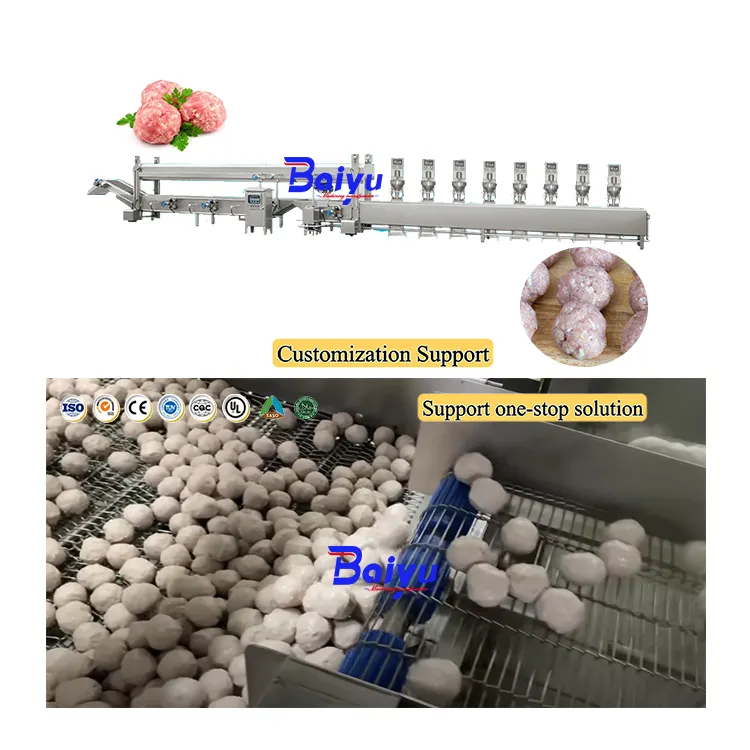 Baiyu Commercial Manual Beef Meatball & Vegetable Ball Making Machine Mini Rice Flour Balls Production Line-Wholesale Price