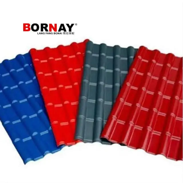 Bornau-láminas de pvc para techado, material de construcción, teja de pvc para techo corrugado, telha de plástico, productos en oferta