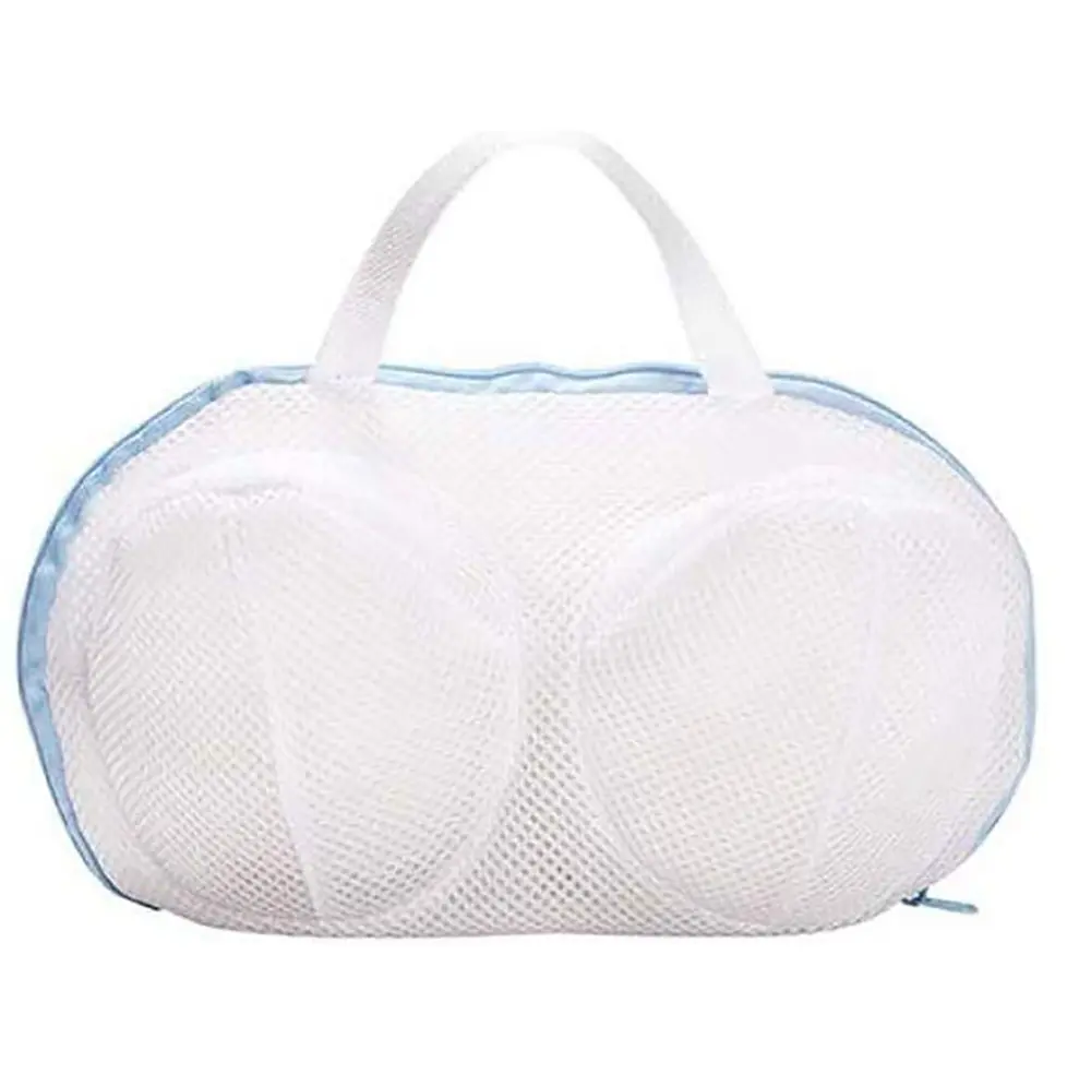 Handle high quality mesh bra washing bag sandwich fabric lingerie laundry bag underwear bras and socks bag