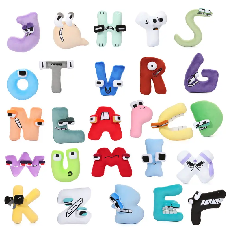 Fabricantes atacado 26 tipos de letras lendas Alfabeto Lore pelúcia brinquedos cartoon animação filme e televisão periférico do