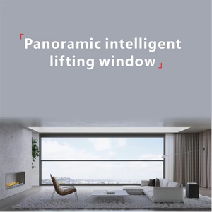 Custom Automatic Sliding <strong>Window</strong> Balcony Intelligent Remote Control Vertical Slide Electric Aluminum Glass Lift up <strong>Window</strong> - Product Image 3