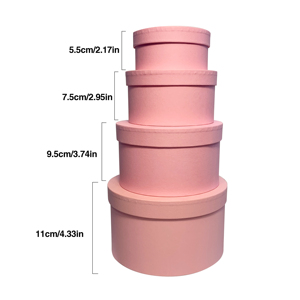高品质定制嵌套环保圆形小工艺纸盒纸板圣诞礼品包装盒 - Product Image 5