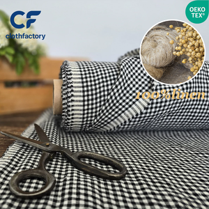 Bán buôn <span class=keywords><strong>linen</strong></span> vải cotton hữu cơ <span class=keywords><strong>Linen</strong></span> kẻ sọc 100% <span class=keywords><strong>Linen</strong></span> sợi nhuộm kiểm tra vải cho quần áo và nhà dệt - Product Image 4