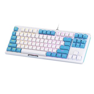 ESGAMINGホットスワップUSBタイプCメカニカルゴースト防止キーボード87キー有線RGBバックライト防水ゲームキーボードメーカー - Product Image 2