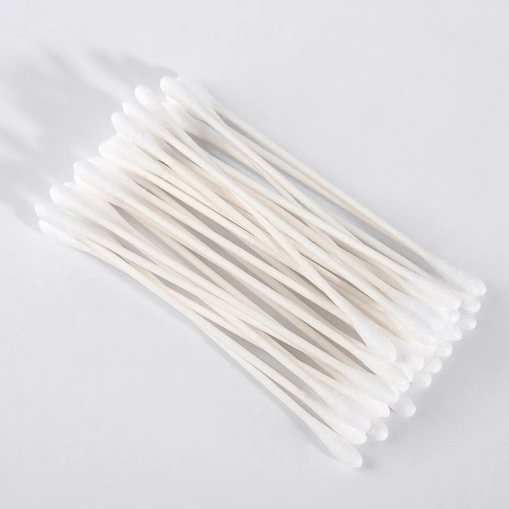 Toptan tek kullanımlık kağıt sopa pamuklu çubuk kulak temizleme kullanım araçları güvenlik sıhhi temizlik ürünleri pamuk tomurcukları