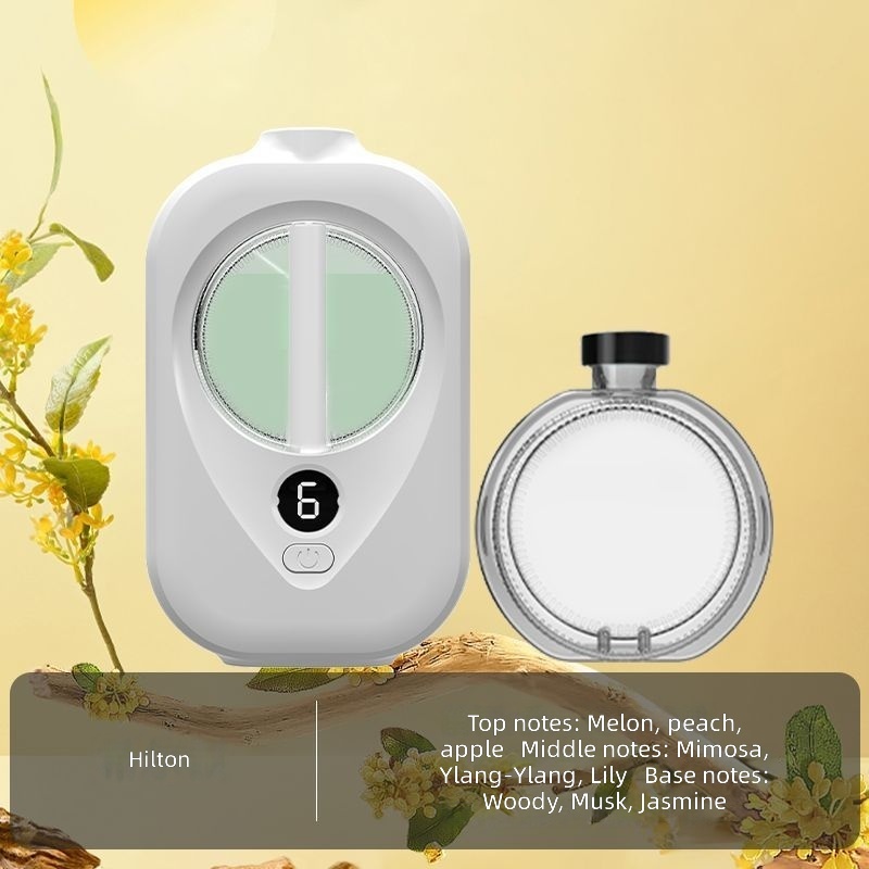 white Home aromatherapy diffuser-hilton-1 bottle essential oil