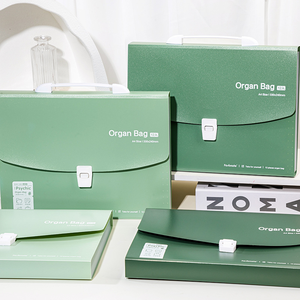 ถุงพลาสติกหีบเพลงแบบพกพา251042สำหรับเอกสารนักเรียนความจุขนาดใหญ่จัดเก็บอย่างยั่งยืนพร้อมฟังก์ชั่นคัดแยกกระดาษ - Product Image 6