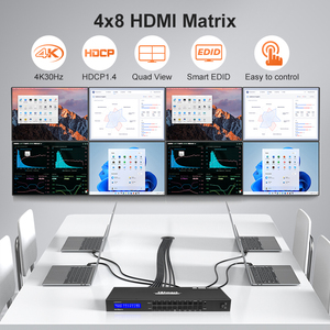 TESmart-conmutador de vídeo para HDTV, matriz HDMI 4x8, 4x4, 4x2, 2x2, modo de vista cuádruple, PAP HDCP 1,4, 1080p @ 60Hz, 4k30hz, Uds. - Product Image 2